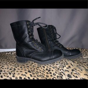BRASH black combat boots